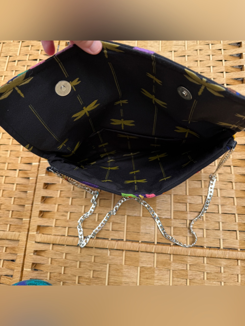 Draco Mexico Embroidered Tassel Chain Shoulder Bag - Picture 4 of 6